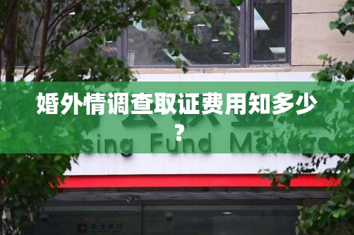 绩溪婚外情调查取证费用知多少？