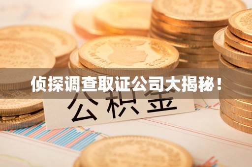 绩溪侦探调查取证公司大揭秘！