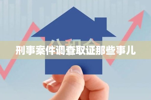 绩溪刑事案件调查取证那些事儿