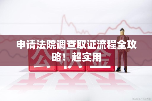 绩溪申请法院调查取证流程全攻略！超实用