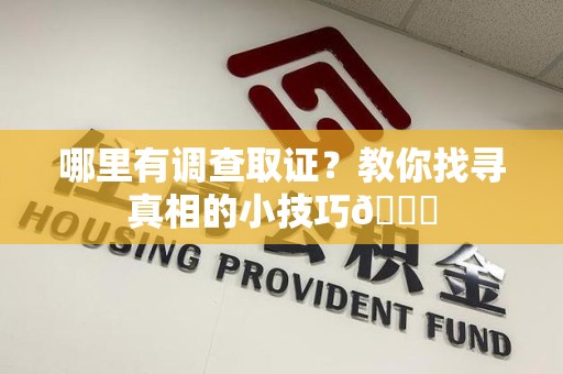 绩溪哪里有调查取证？教你找寻真相的小技巧😎