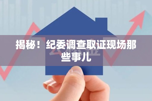 绩溪揭秘！纪委调查取证现场那些事儿