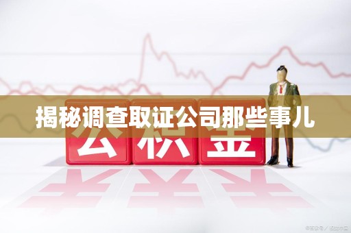 绩溪揭秘调查取证公司那些事儿