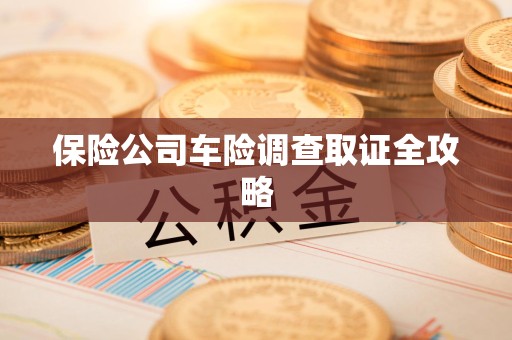 绩溪保险公司车险调查取证全攻略