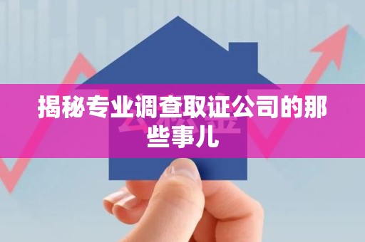绩溪揭秘专业调查取证公司的那些事儿