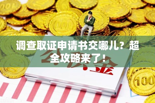 绩溪调查取证申请书交哪儿？超全攻略来了！