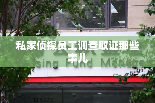 绩溪私家侦探员工调查取证那些事儿