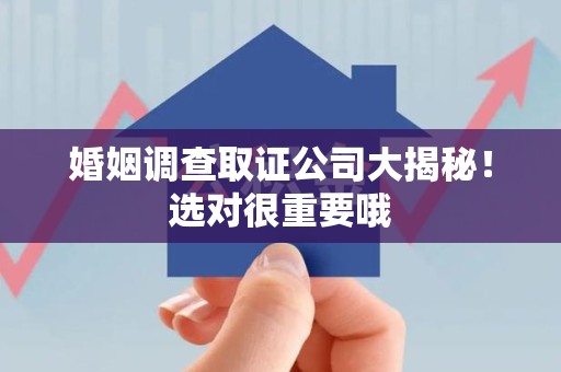 绩溪婚姻调查取证公司大揭秘！选对很重要哦